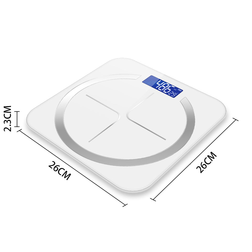 SOGA 180kg Glass LCD Digital Fitness Weight Bathroom Body Electronic Scales White
