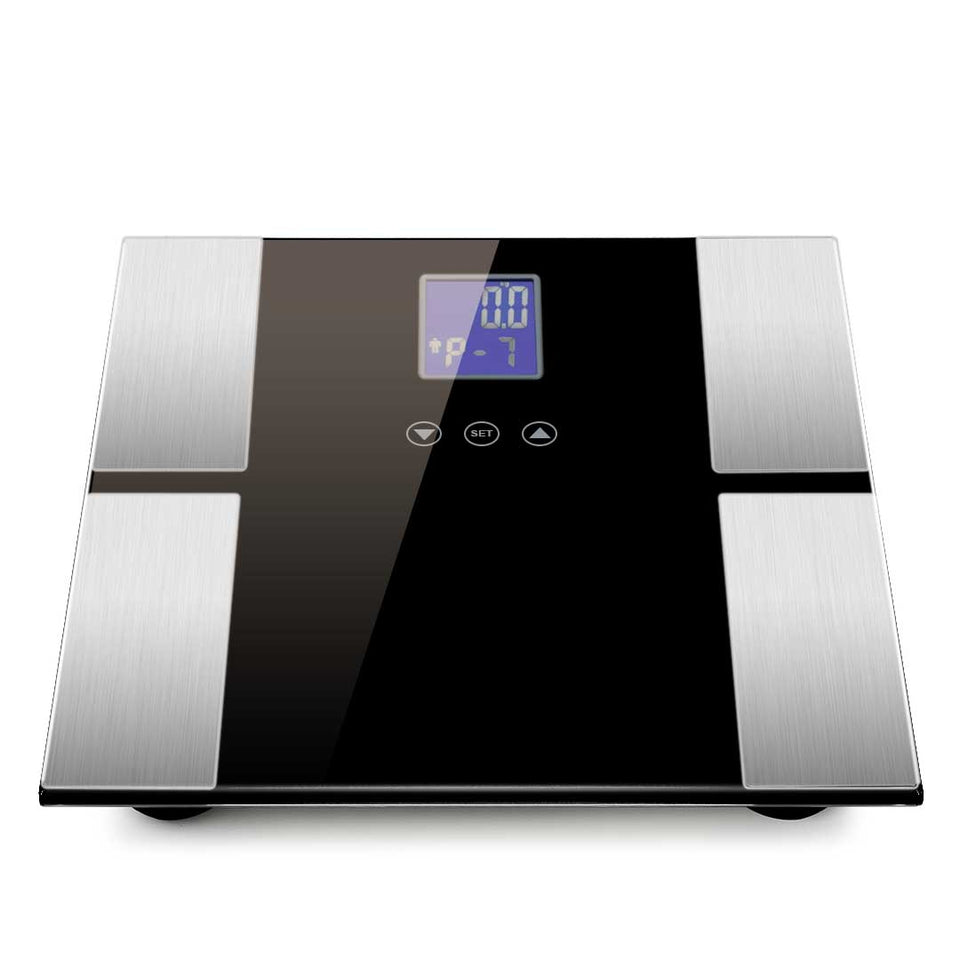 SOGA Digital Electronic LCD Bathroom Body Fat Scale Weighing Scales Weight Monitor Black