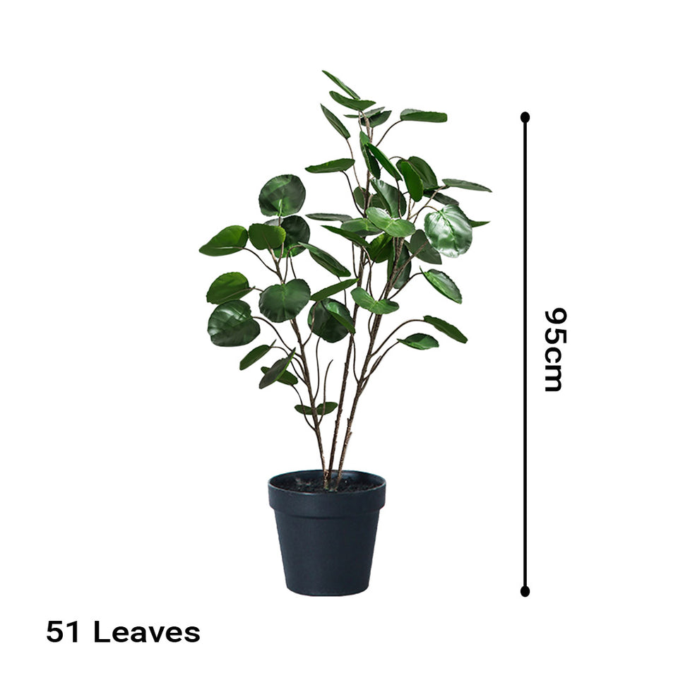 SOGA 2X 95cm Green Artificial Indoor Pocket Money Tree Fake Plant Simulation Decorative