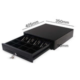 SOGA 2X Black Heavy Duty Cash Drawer Manual 4 Bills 8 Coins Cheque Slot Tray Pos 350