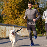 SOGA Black Adjustable Hands-Free Pet Leash Bag Dog Lead Walking Running Jogging Pet Essentials