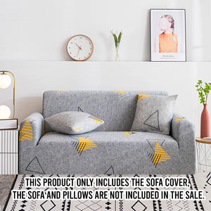 SOGA 1-Seater Geometric Print Sofa Cover Couch Protector High Stretch Lounge Slipcover Home Decor