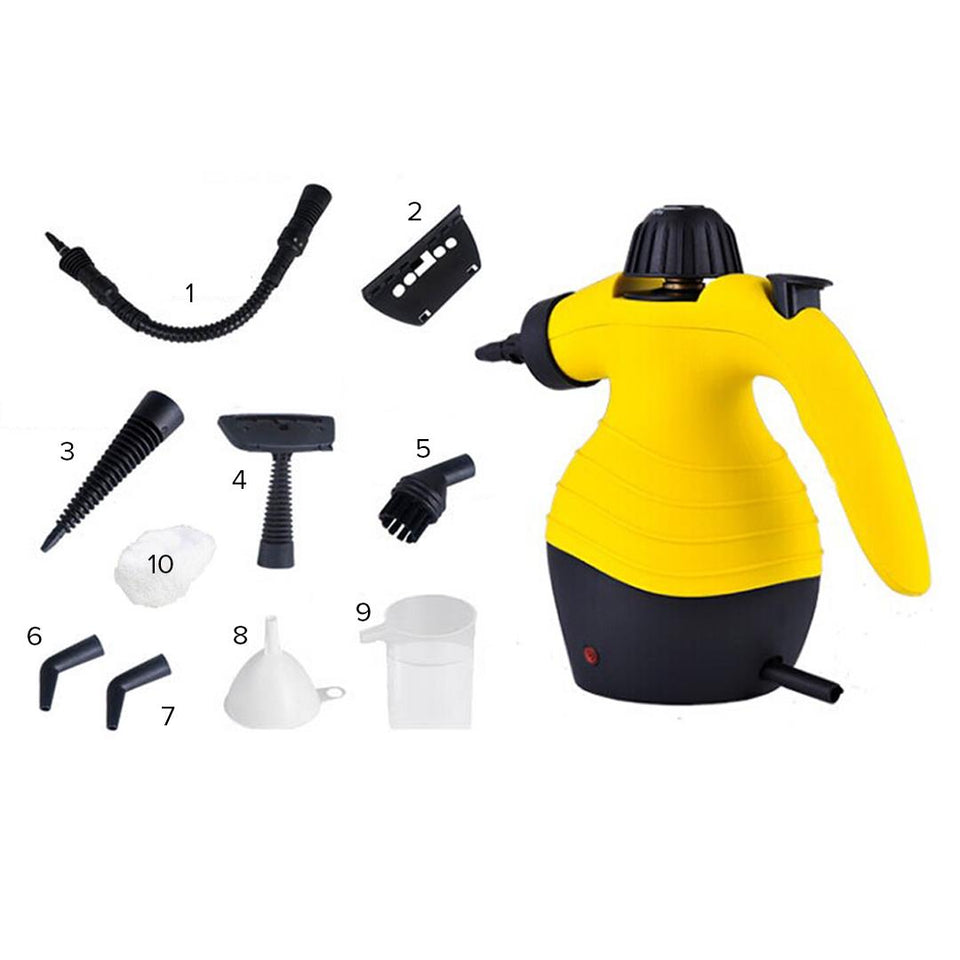 1000w Portable Handheld Handy Steam Cleaner Floor Carpet Steamer Washer Pressure Yellow