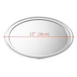 SOGA 2X 15-inch Round Aluminum Steel Pizza Tray Home Oven Baking Plate Pan