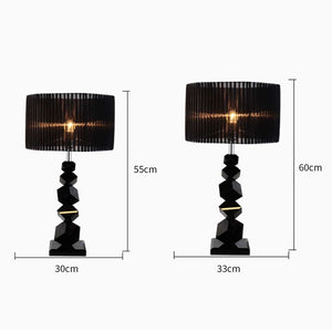 SOGA 2X 60cm Black Table Lamp with Dark Shade LED Desk Lamp