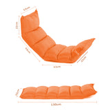 SOGA Foldable Tatami Floor Sofa Bed Meditation Lounge Chair Recliner Lazy Couch Orange