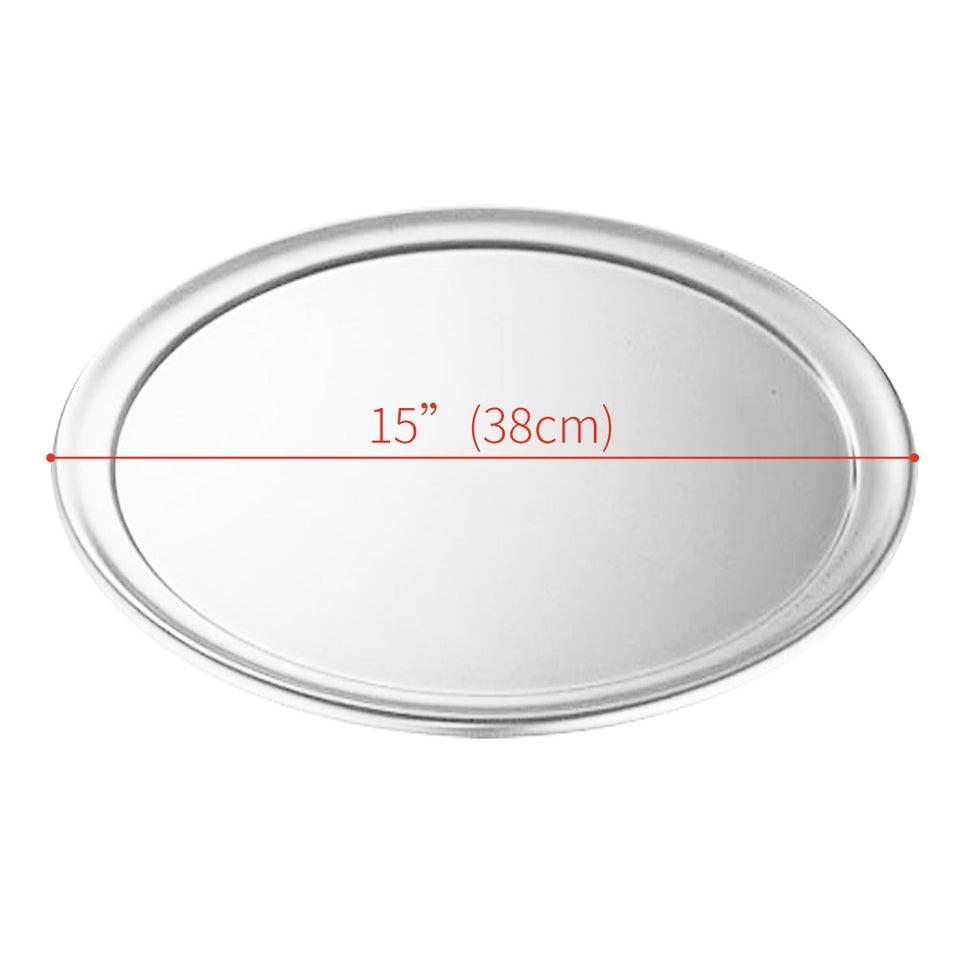 SOGA 6X 15-inch Round Aluminum Steel Pizza Tray Home Oven Baking Plate Pan