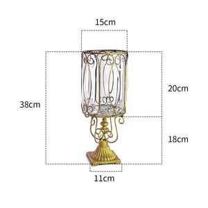 SOGA Clear Glass Cylinder Flower Vase with 6 Bunch 4 Heads Artificial Fake Silk Magnolia denudata Home Decor Set