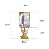 SOGA Clear Glass Cylinder Flower Vase with 6 Bunch 4 Heads Artificial Fake Silk Magnolia denudata Home Decor Set