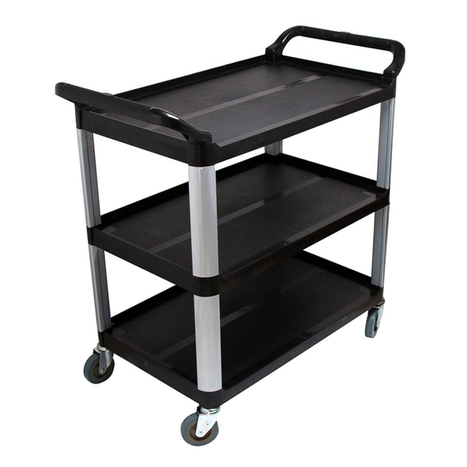 SOGA 2x 3 Tier Food Trolley Food Waste Cart With Two Bins Storage Kitchen Small