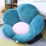 SOGA 2X Green Whimsical Big Flower Shape Cushion Soft Leaning Bedside Pad Floor Plush Pillow Home Decor