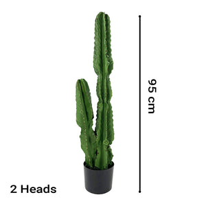 SOGA 4X 95cm Green Artificial Indoor Cactus Tree Fake Plant Simulation Decorative 2 Heads