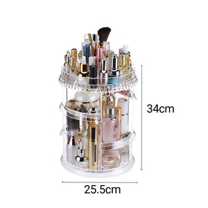 SOGA 2X 360 Degree Rotating Makeup Organiser Cosmetics Holder Display Stand Skincare Home Decor