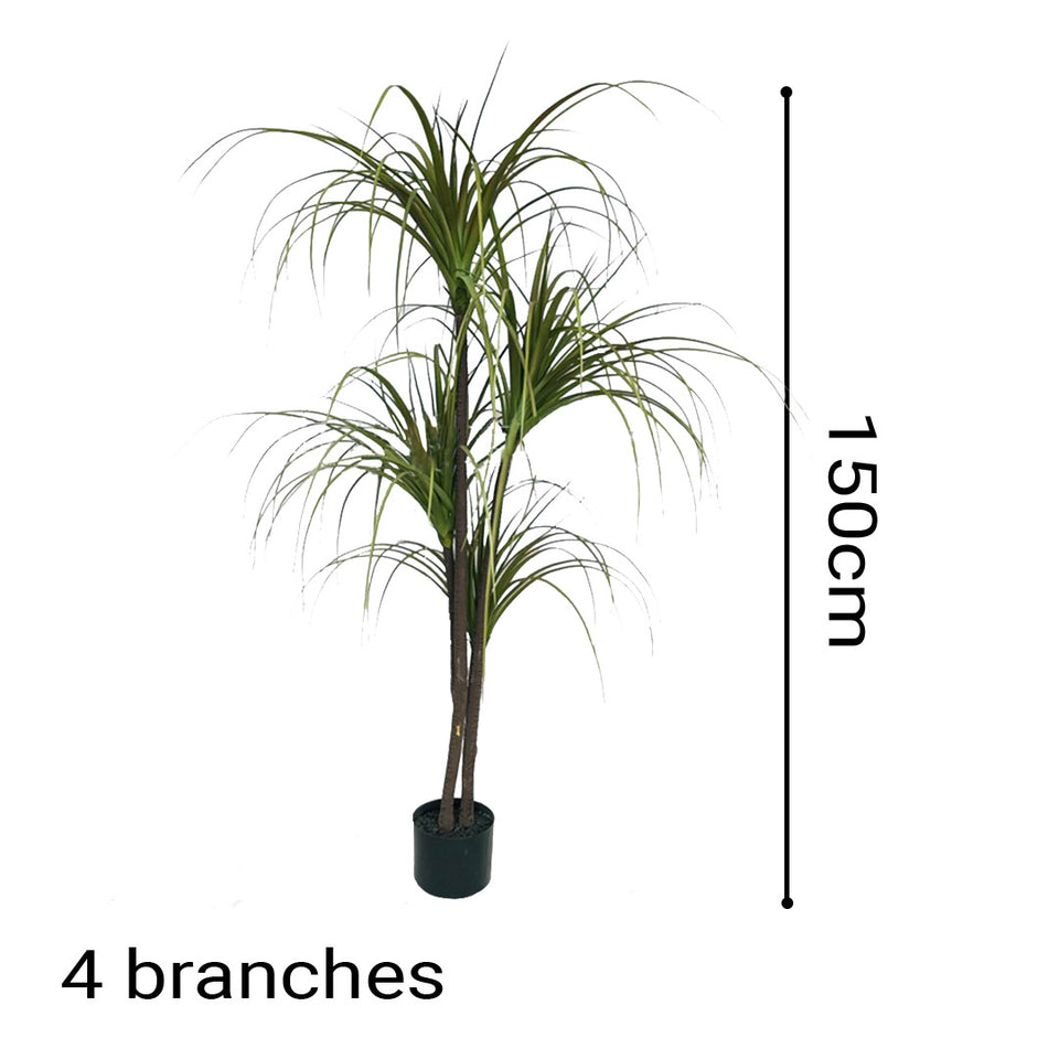 SOGA 150cm Artificial Dracaena Plant Fake Potted, Simulation Tree Fake Plant Home Decor