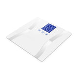 SOGA Glass LCD Digital Body Fat Scale Bathroom Electronic Gym Water Weighing Scales White