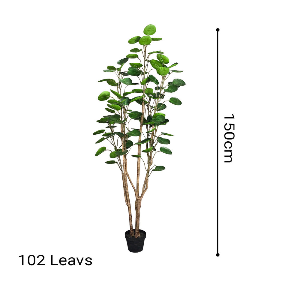 SOGA 2X 150cm Green Artificial Indoor Pocket Money Tree Fake Plant Simulation Decorative