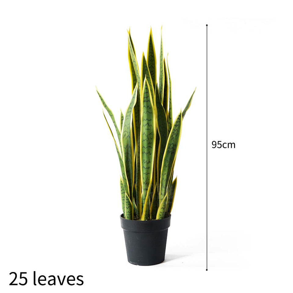 SOGA 4X 95cm Artificial Indoor Yellow Edge Tiger Piran Fake Decoration Tree Flower Pot Plant