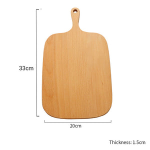SOGA 33cm Brown Rectangle Wooden Serving Tray Chopping Board Paddle with Handle Home Decor