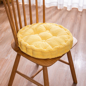 SOGA Yellow Round Cushion Soft Leaning Plush Backrest Throw Seat Pillow Home Office Decor
