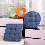 SOGA 4X Blue Round Cushion Soft Leaning Plush Backrest Throw Seat Pillow Home Office Decor