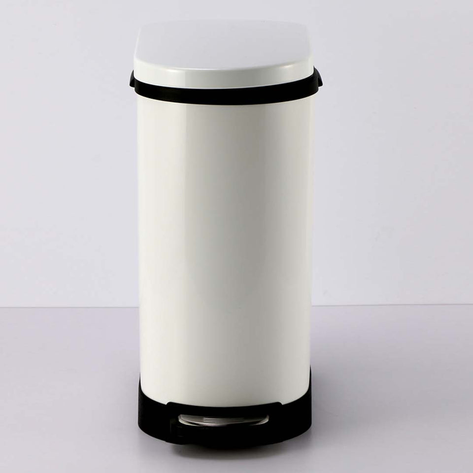 SOGA 4X Foot Pedal Stainless Steel Rubbish Recycling Garbage Waste Trash Bin U White 10L