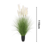 SOGA 110cm Artificial Indoor Potted Reed Bulrush Grass Tree Fake Plant Simulation Decorative