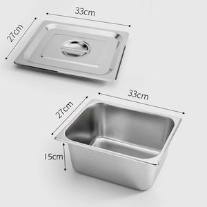SOGA 12X Gastronorm GN Pan Full Size 1/2 GN Pan 15cm Deep Stainless Steel With Lid