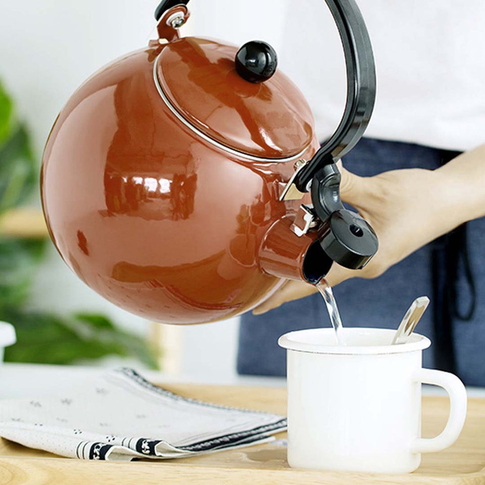 SOGA 2X 2.0 Litre Ceramic Enameled Porcelain Kettle Kitchen Coffee