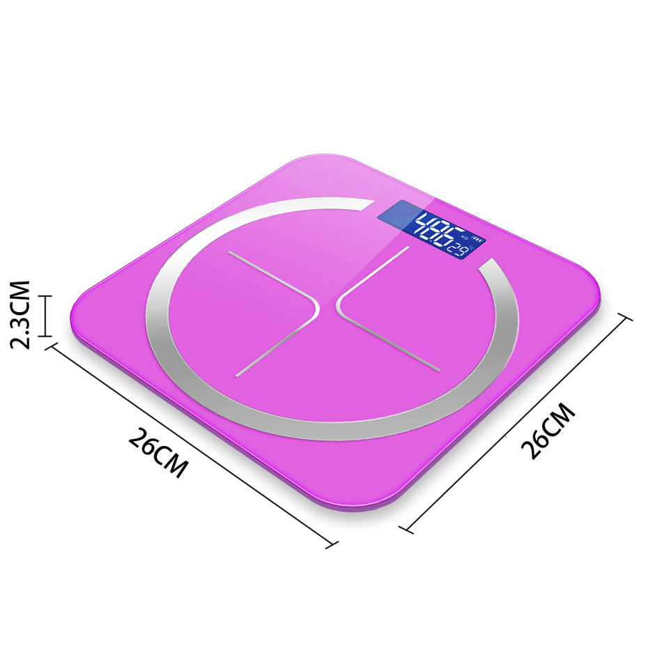 SOGA 180kg Glass LCD Digital Fitness Weight Bathroom Body Electronic Scales Pink