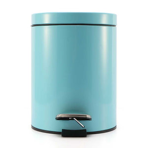 SOGA 2X Foot Pedal Stainless Steel Rubbish Recycling Garbage Waste Trash Bin Round 12L Blue