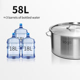 SOGA Stock Pot 58L Top Grade Thick Stainless Steel Stockpot 18/10