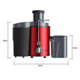 SOGA 2X Juicer 400W Professional Stainless Steel Whole Fruit Vegetable Juice Extractor Diet Red