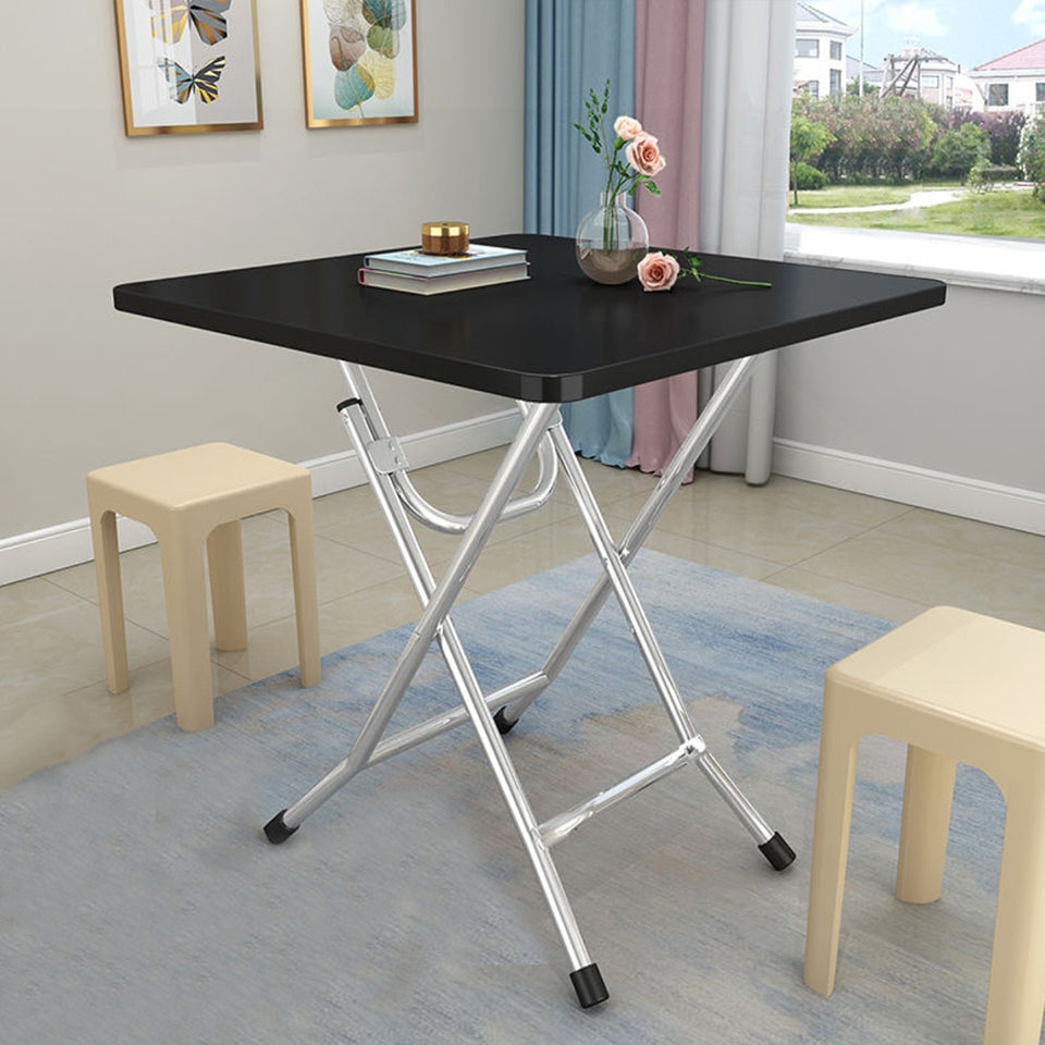 SOGA 2X Black Portable Square Table Standing Legs Foldable Furniture Home Decor