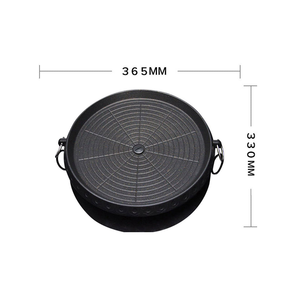 Portable Korean BBQ Butane Gas Stove Stone Grill Plate Non Stick Coated  Round – buyinaus