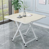 SOGA 2X White Minimalist Cat Ear Folding Table Indoor Outdoor Portable Stall Desk Home Decor