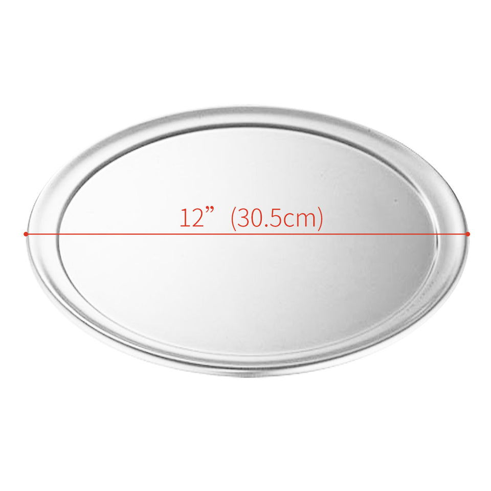 SOGA 6X 12-inch Round Aluminum Steel Pizza Tray Home Oven Baking Plate Pan