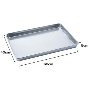 SOGA Aluminium Oven Baking Pan Cooking Tray for Bakers Gastronorm 60*40*5cm