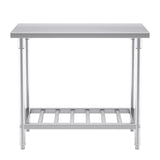 SOGA Commercial Catering Kitchen Stainless Steel Prep Work Bench Table 100*70*85cm