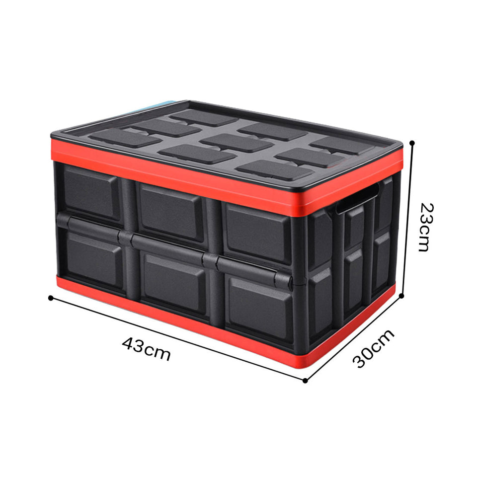 SOGA 30L Collapsible Car Trunk Storage Multifunctional Foldable Box Black