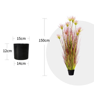 SOGA 4X 150cm Purple-Red Artificial Indoor Potted Papyrus Plant Tree Fake Simulation Decorative