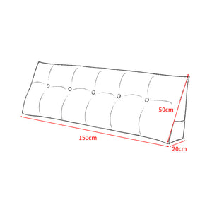 SOGA 4X 150cm Coffee Triangular Wedge Bed Pillow Headboard Backrest Bedside Tatami Cushion Home Decor