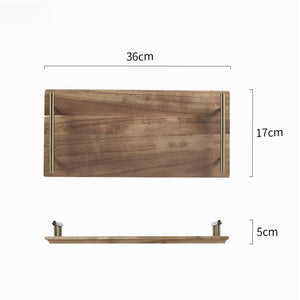 SOGA 36cm Brown Rectangle Wooden Acacia Food Serving Tray Charcuterie Board Centerpiece  Home Decor