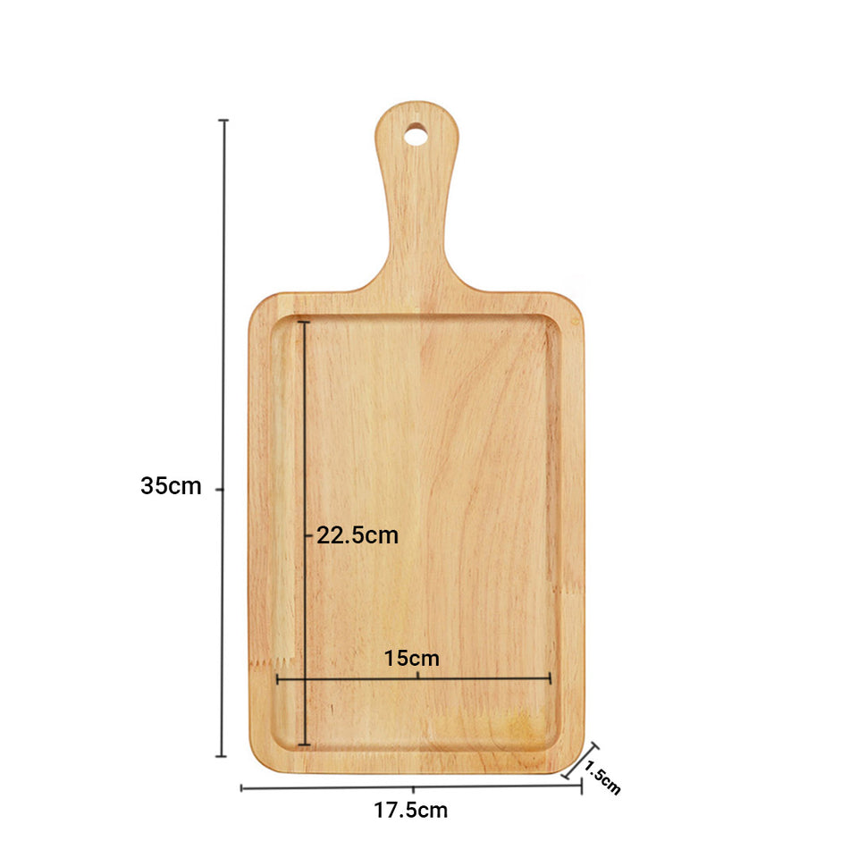 SOGA 35cm Rectangle Premium Wooden Oak  Food Serving Tray Charcuterie Board Paddle Home Decor