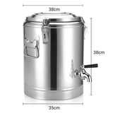 SOGA 22L Stainless Steel Insulated Stock Pot Dispenser Hot & Cold Beverage Container With Tap