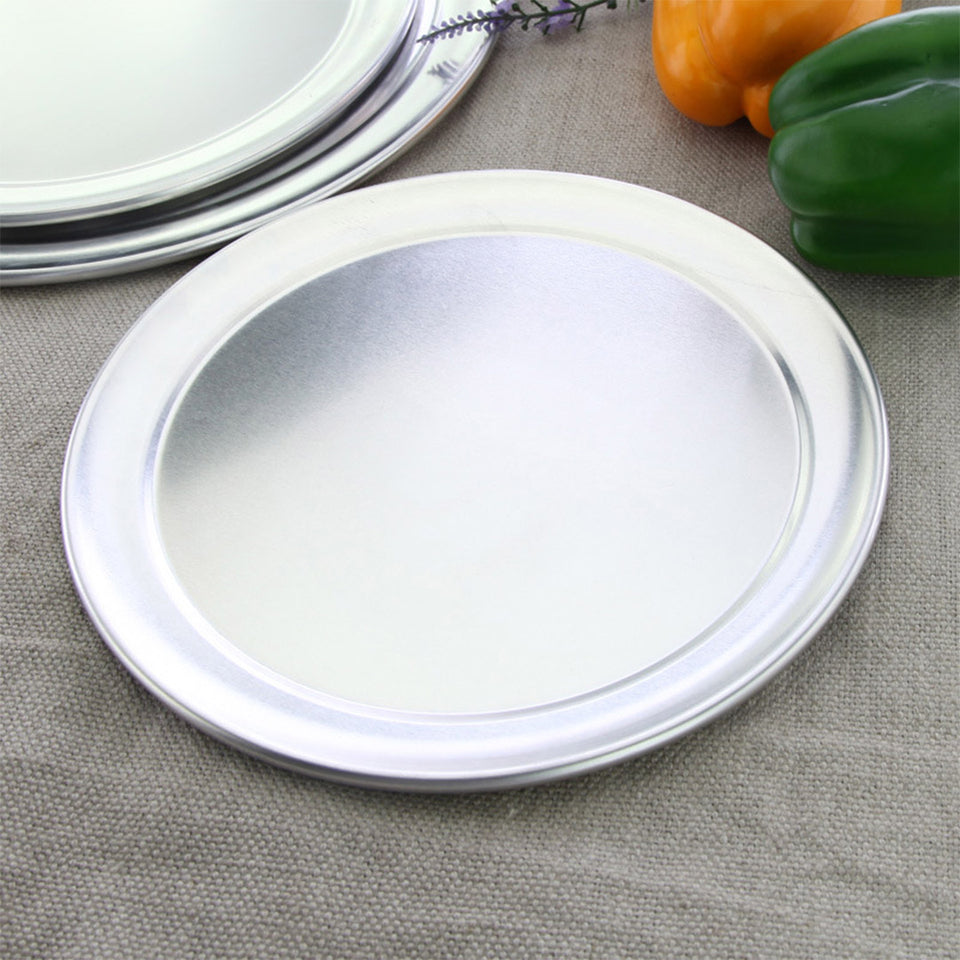 SOGA 2X 15-inch Round Aluminum Steel Pizza Tray Home Oven Baking Plate Pan
