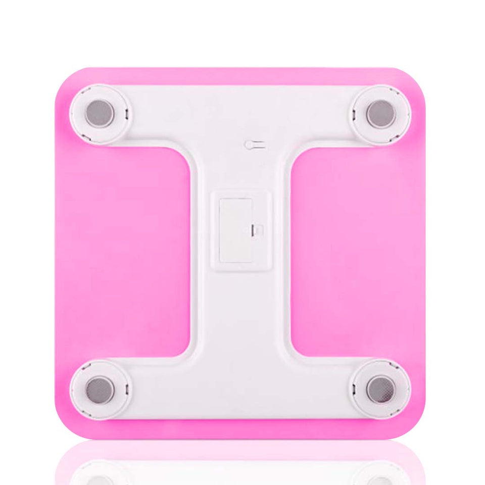 SOGA 2X 180kg Digital Fitness Weight Bathroom Gym Body Glass LCD Electronic Scales White/Pink