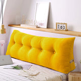 SOGA 2X 120cm Yellow Triangular Wedge Bed Pillow Headboard Backrest Bedside Tatami Cushion Home Decor