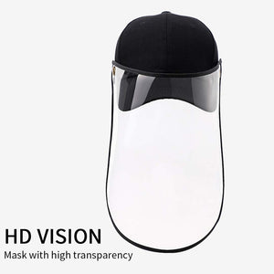 Outdoor Protection Hat Anti-Fog Pollution Dust Saliva Protective Cap Full Face Shield Cover Adult White
