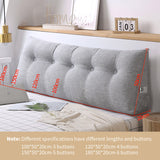 SOGA 4X 120cm Silver Triangular Wedge Bed Pillow Headboard Backrest Bedside Tatami Cushion Home Decor