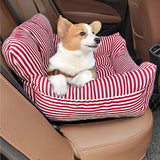 SOGA Red Pet Car Seat Sofa Safety Soft Padded Portable Travel Carrier Bed